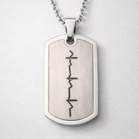 Ketting met hartslag-gravure